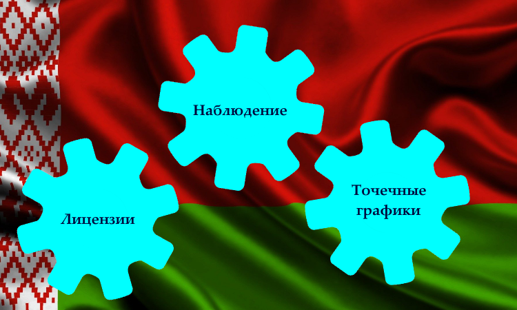 Белорусские предприятия: точечные графики, лицензии, наблюдение