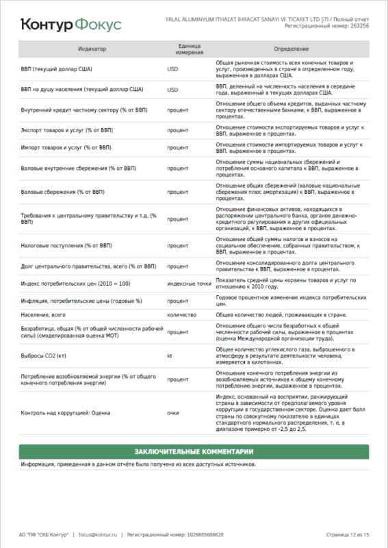 Бизнес-справка по турецкой компании, стр. 12