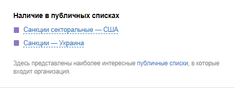 Санкционные списки